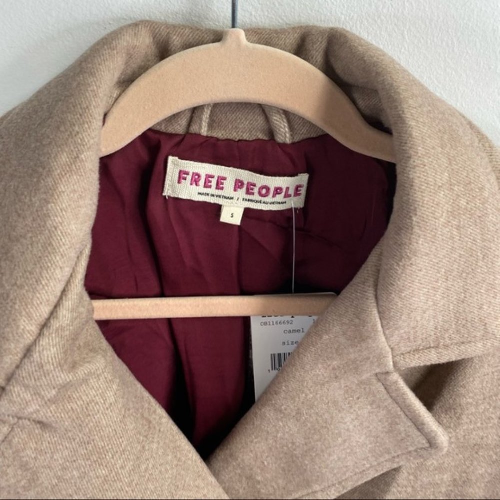 Free People Hannah Slouchy Blazer Camel Pecoat - Picture 3 of 8